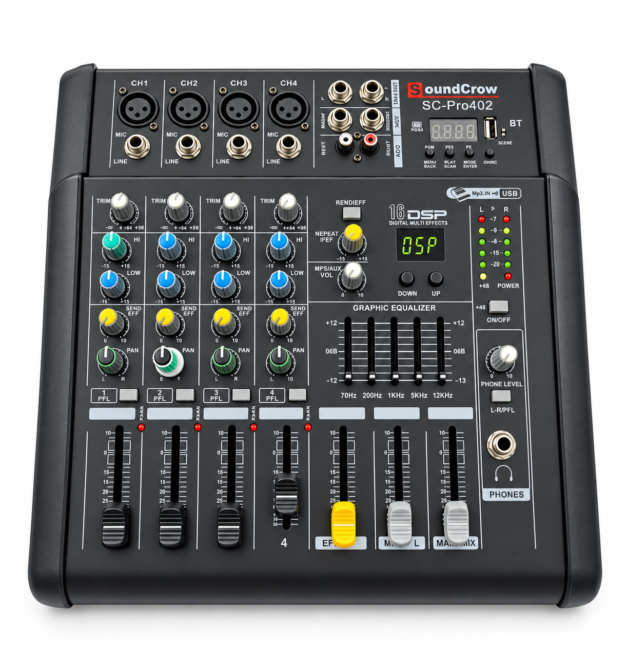 CONSOLA AMPLIFICADA 4 CANALES BT