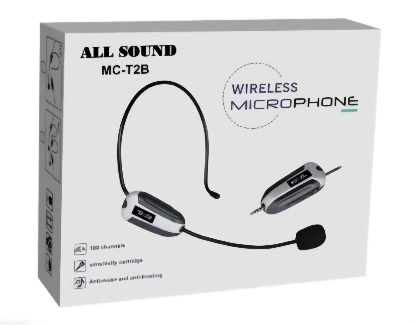  Microfono Doble  Inalambrico Vinchero ALL SOUND  MULTI-FRECUENCIA