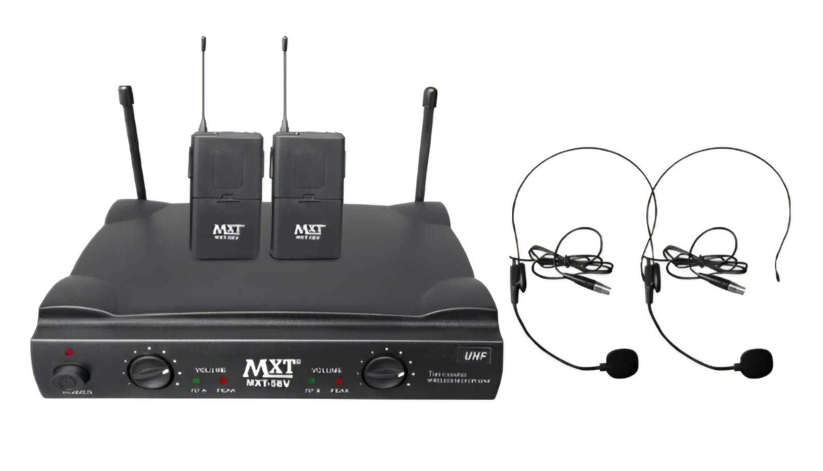  Micrófono inalámbrico doble vincha UHF «MXT»