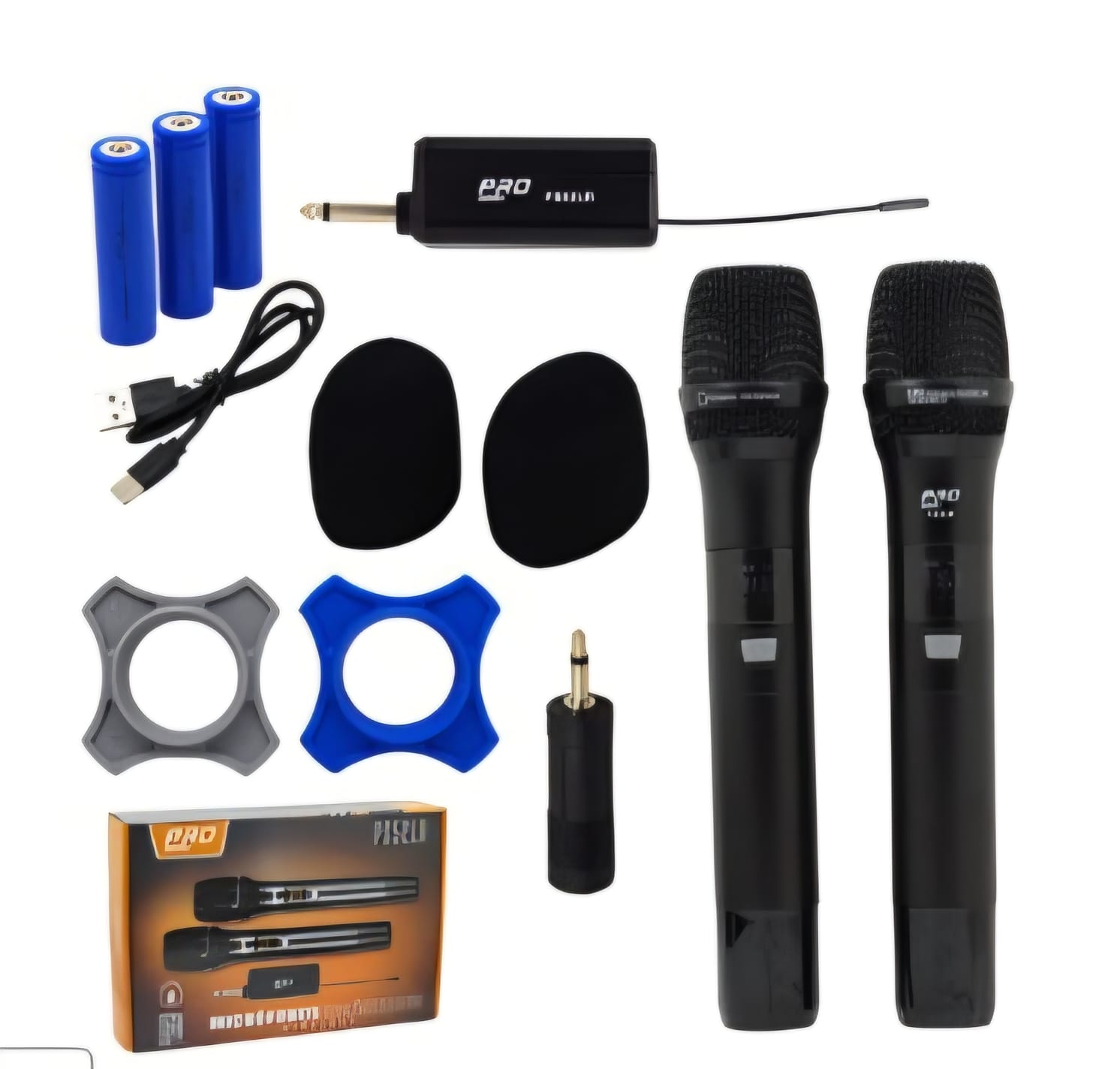 Micrófonos Recargables UHF Dobles Inalámbricos  PRO SERIES